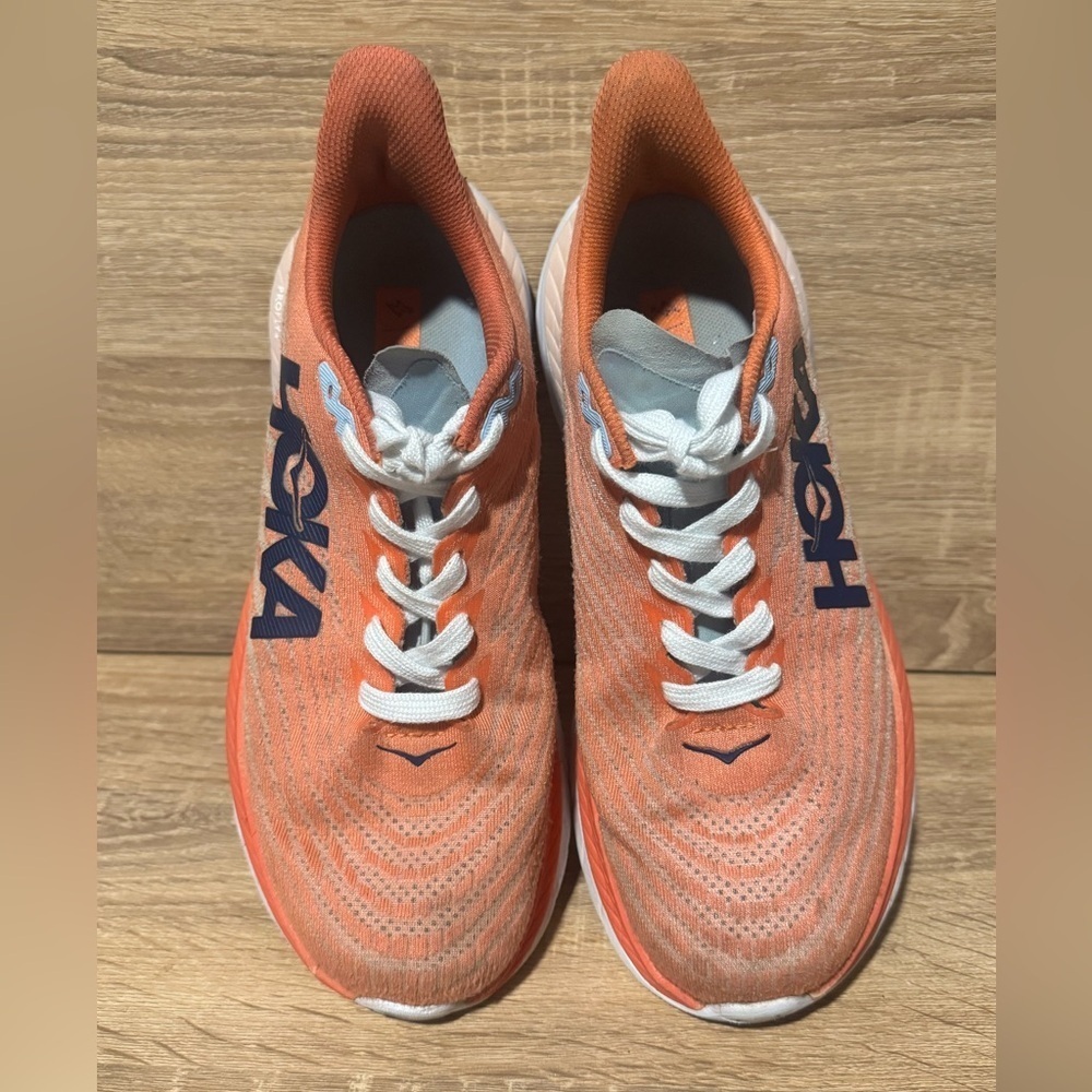 Hoka One One Mach 5 Women’s size 8 Running sneakers Orange Athletic gym Shoes 8B - Picture 8 of 11